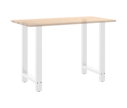 Patas de mesa de centro acero blanco 2 uds 60x(90-91) cm