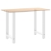 Patas de mesa de centro acero blanco 2 uds 60x(90-91) cm