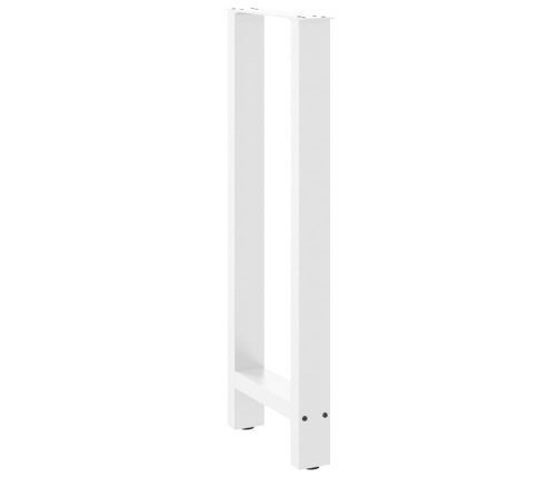 Patas de mesa de centro acero blanco 2 uds 40x(100-101) cm