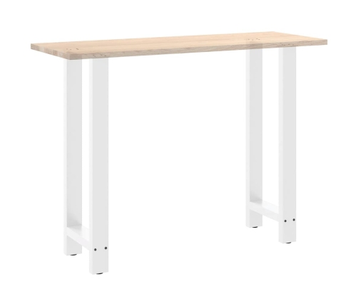 Patas de mesa de centro acero blanco 2 uds 40x(100-101) cm