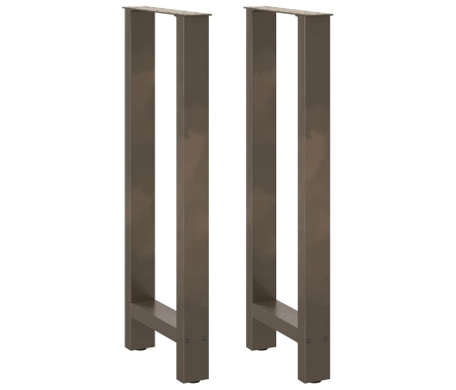 Patas para mesa de centro de acero natural 2 uds 40x(100-101)cm