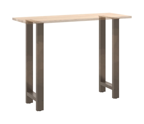 Patas para mesa de centro de acero natural 2 uds 40x(100-101)cm