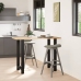 Patas de mesa de centro acero negro 2 uds 60x(100-101) cm