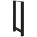 Patas de mesa de centro acero negro 2 uds 60x(100-101) cm