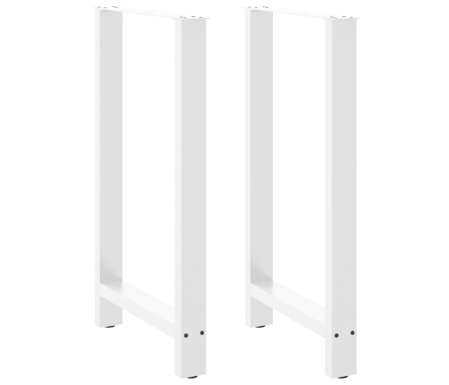 Patas de mesa de centro acero blanco 2 uds 60x(100-101) cm