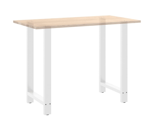 Patas de mesa de centro acero blanco 2 uds 60x(100-101) cm