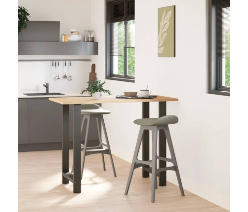 Patas de mesa de centro acero antracita 2 uds 60x(100-101) cm