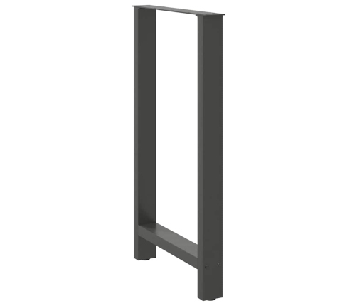 Patas de mesa de centro acero antracita 2 uds 60x(100-101) cm