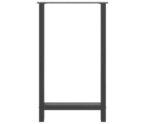Patas de mesa de centro acero antracita 2 uds 60x(100-101) cm