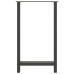 Patas de mesa de centro acero antracita 2 uds 60x(100-101) cm