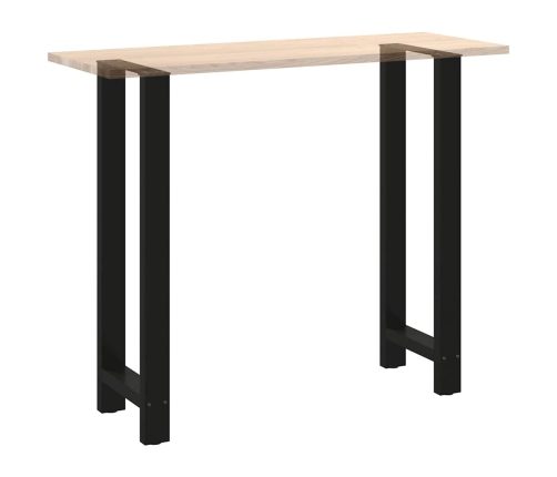 Patas de mesa de centro acero negro 2 uds 40x(110-111) cm