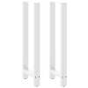 Patas de mesa de centro acero blanco 2 uds 40x(110-111) cm