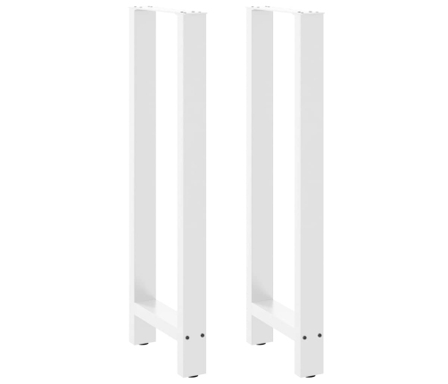 Patas de mesa de centro acero blanco 2 uds 40x(110-111) cm