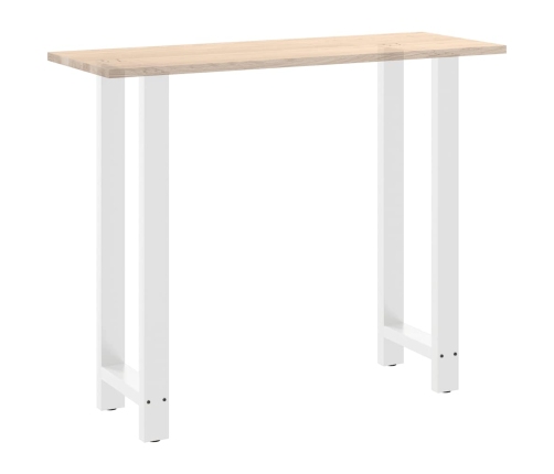 Patas de mesa de centro acero blanco 2 uds 40x(110-111) cm