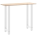 Patas de mesa de centro acero blanco 2 uds 40x(110-111) cm