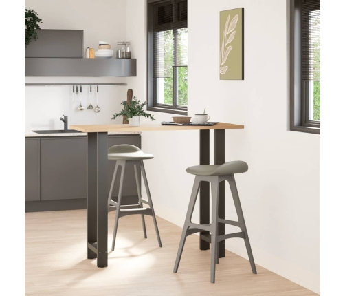 Patas de mesa de centro acero antracita 2 uds 40x(110-111) cm