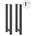 Patas de mesa de centro acero antracita 2 uds 40x(110-111) cm