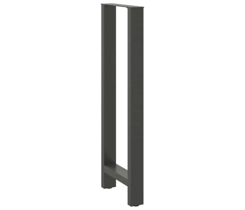 Patas de mesa de centro acero antracita 2 uds 40x(110-111) cm
