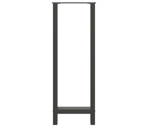 Patas de mesa de centro acero antracita 2 uds 40x(110-111) cm