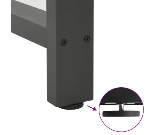 Patas de mesa de centro acero antracita 2 uds 40x(110-111) cm