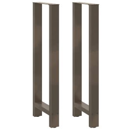 Patas para mesa de centro de acero natural 2 uds 40x(110-111)cm