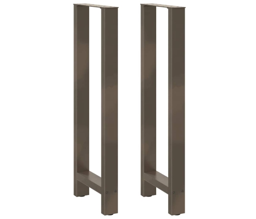 Patas para mesa de centro de acero natural 2 uds 40x(110-111)cm