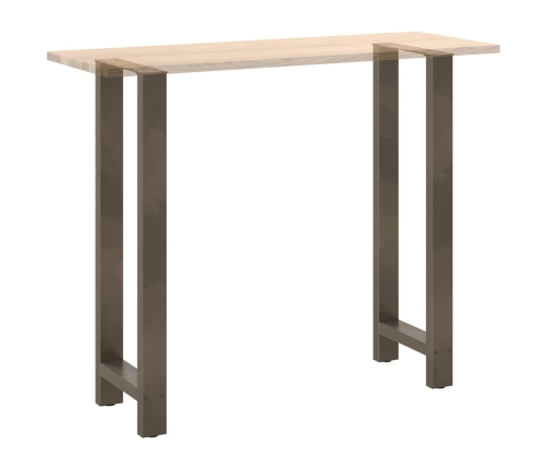 Patas para mesa de centro de acero natural 2 uds 40x(110-111)cm