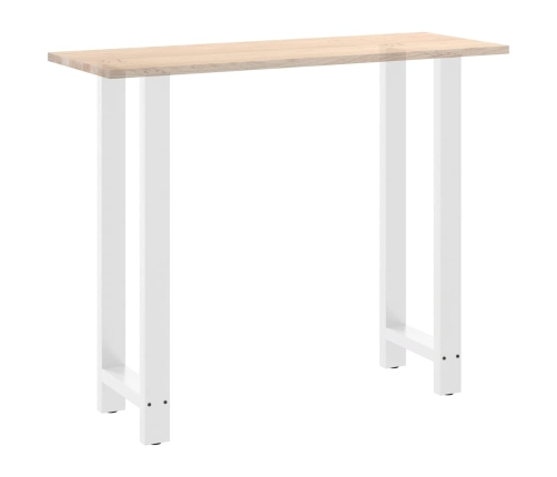 Patas de mesa de centro acero blanco 2 uds 50x(110-111) cm