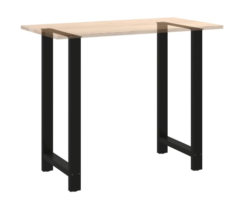 Patas de mesa de centro acero negro 2 uds 60x(110-111) cm