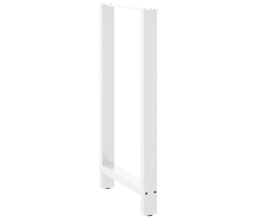 Patas de mesa de centro acero blanco 2 uds 60x(110-111) cm