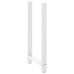 Patas de mesa de centro acero blanco 2 uds 60x(110-111) cm