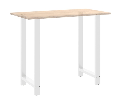 Patas de mesa de centro acero blanco 2 uds 60x(110-111) cm