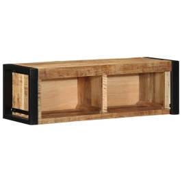 Mueble de TV madera maciza de mango rugosa 80x30x25 cm