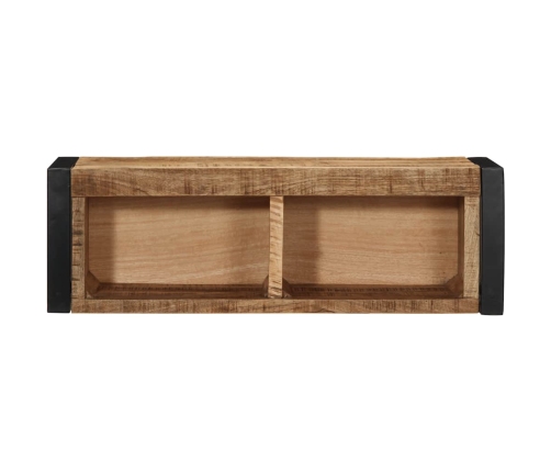 Mueble de TV madera maciza de mango rugosa 80x30x25 cm