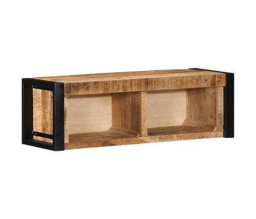 Mueble de TV madera maciza de mango rugosa 80x30x25 cm