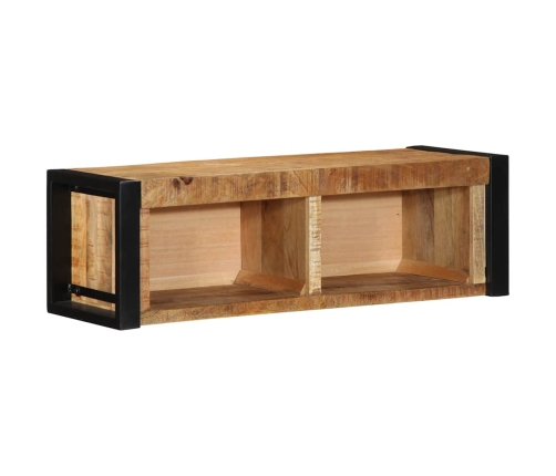 Mueble de TV madera maciza de mango rugosa 80x30x25 cm