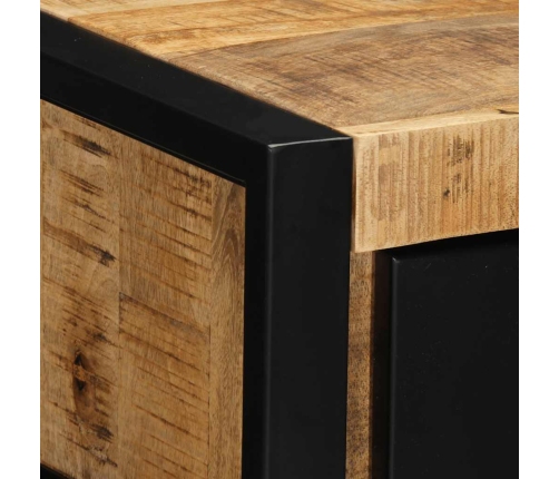 Mesita de noche madera maciza de mango 40x35x25 cm