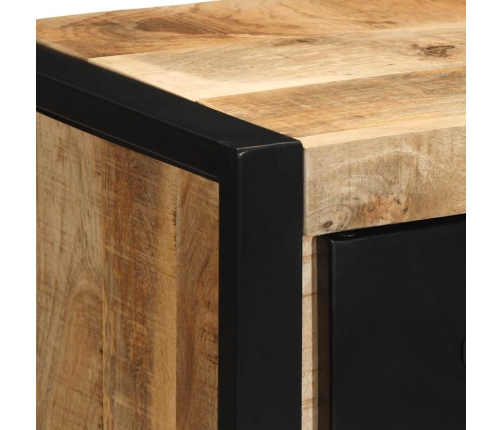 Mesita de noche madera maciza de mango 40x35x40 cm