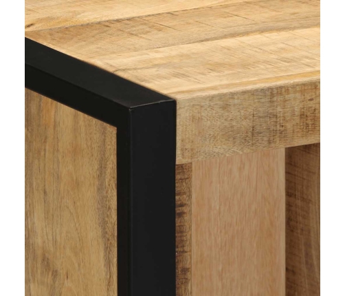 Mesita de noche madera maciza de mango 40x35x40 cm