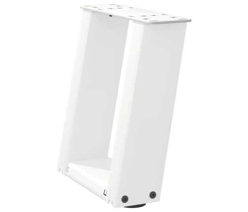 Patas de mesa de centro forma U 2uds acero blanco 30x(30-31) cm