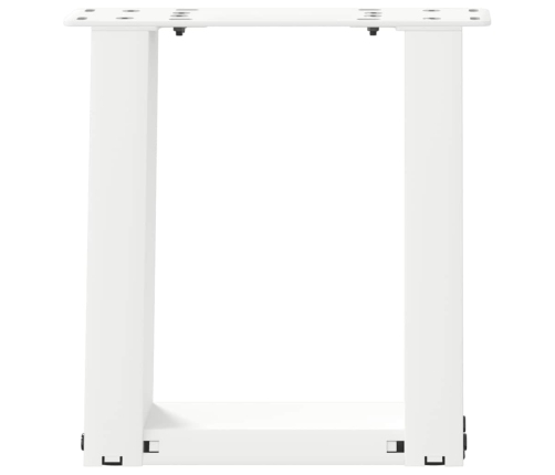 Patas de mesa de centro forma U 2uds acero blanco 30x(30-31) cm