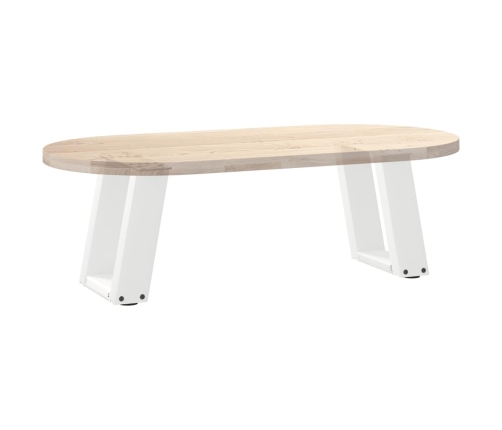 Patas de mesa de centro forma U 2uds acero blanco 30x(30-31) cm