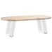 Patas de mesa de centro forma U 2uds acero blanco 30x(30-31) cm