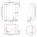 Patas de mesa de centro forma U 2uds acero blanco 30x(30-31) cm