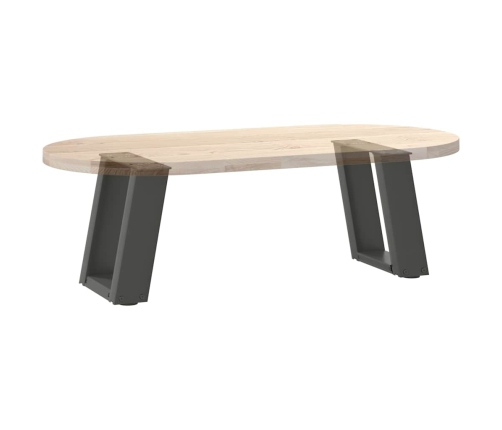 Patas de mesa centro forma U 2uds acero antracita 30x(30-31) cm