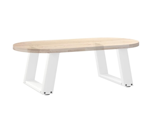 Patas de mesa de centro forma U 2uds acero blanco 40x(30-31) cm