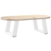 Patas de mesa de centro forma U 2uds acero blanco 40x(30-31) cm