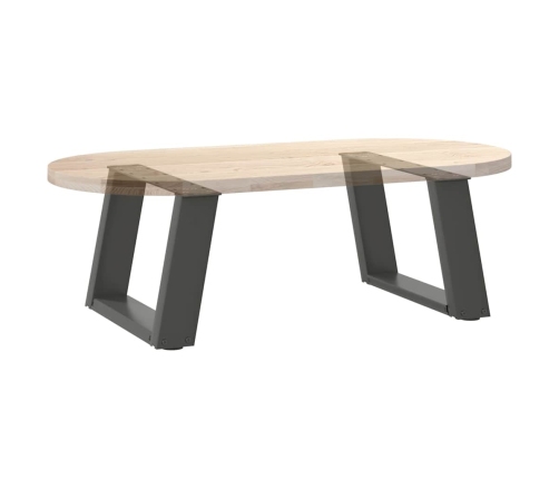 Patas de mesa centro forma U 2uds acero antracita 50x(30-31) cm