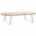 Patas de mesa de centro forma U 2uds acero blanco 60x(30-31) cm