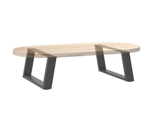 Patas de mesa centro forma U 2uds acero antracita 60x(30-31) cm